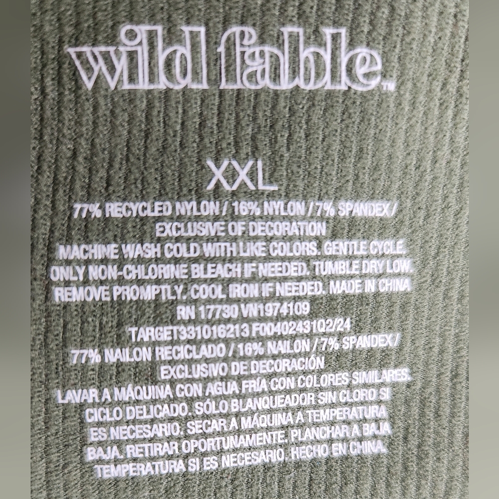 Women's Lace Trim Seamless Tank Top - Wild Fable Green XXL - Picture 9 of 12